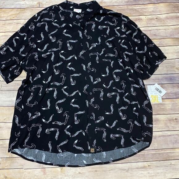 NWT Lularoe Michael Top Hawaiian Surf Print 3X - Picture 1 of 4